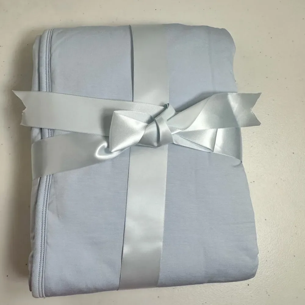 NWT Bubble Baby Bamboo Quilted Blanket - Light Blue - Size 26 x 35